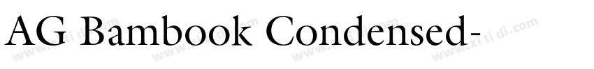 AG Bambook Condensed字体转换